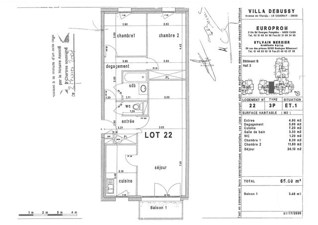Appartement F3 à vendre - 3 pièces - 65.6 m2 - CHARTRES - 28 - CENTRE - Century 21 Maitrejean Immobilier