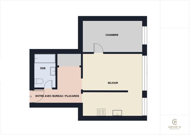 Appartement F2 à vendre - 2 pièces - 44.0 m2 - CHARTRES - 28 - CENTRE - Century 21 Maitrejean Immobilier