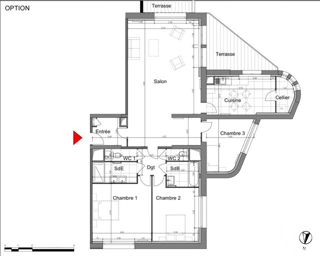 Appartement F5 à louer - 5 pièces - 122.57 m2 - CHARTRES - 28 - CENTRE - Century 21 Maitrejean Immobilier