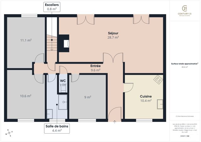 maison à vendre - 5 pièces - 92.0 m2 - LUISANT - 28 - CENTRE - Century 21 Maitrejean Immobilier