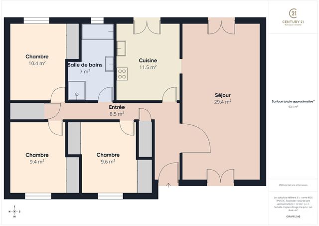 maison à vendre - 4 pièces - 89.97 m2 - CHARTRES - 28 - CENTRE - Century 21 Maitrejean Immobilier